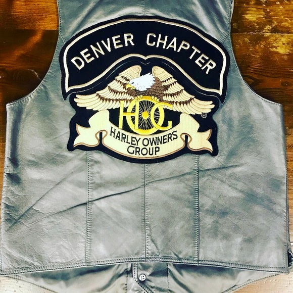 Wilson leather biker vest - Denver Harley owners. - Picture 3 of 4
